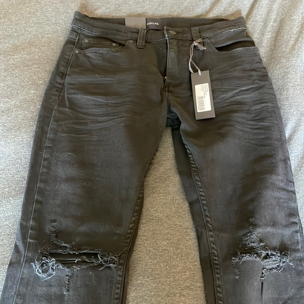 Rollas Skinny Fit Ripped Denim